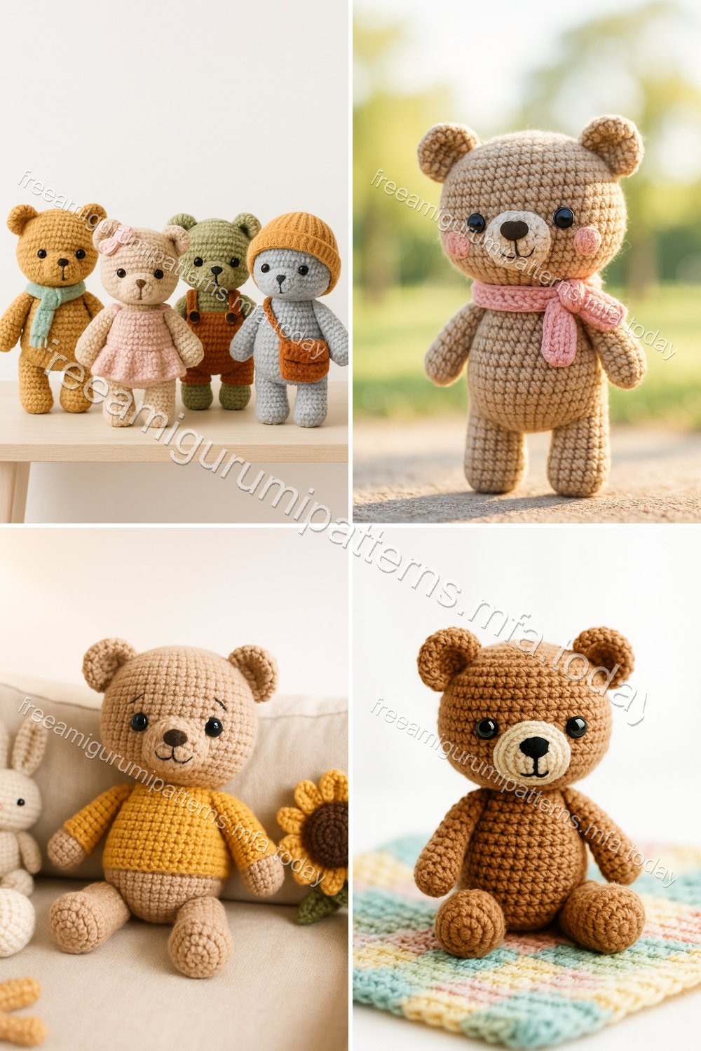 Free Crochet Pattern: Adorable Amigurumi Bear