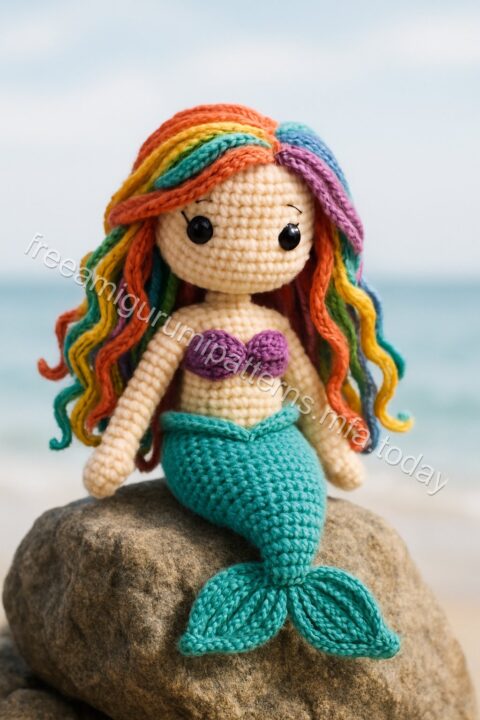 Free Crochet Pattern: Amigurumi Mermaid Doll - mermaid-tekil-1.jpg