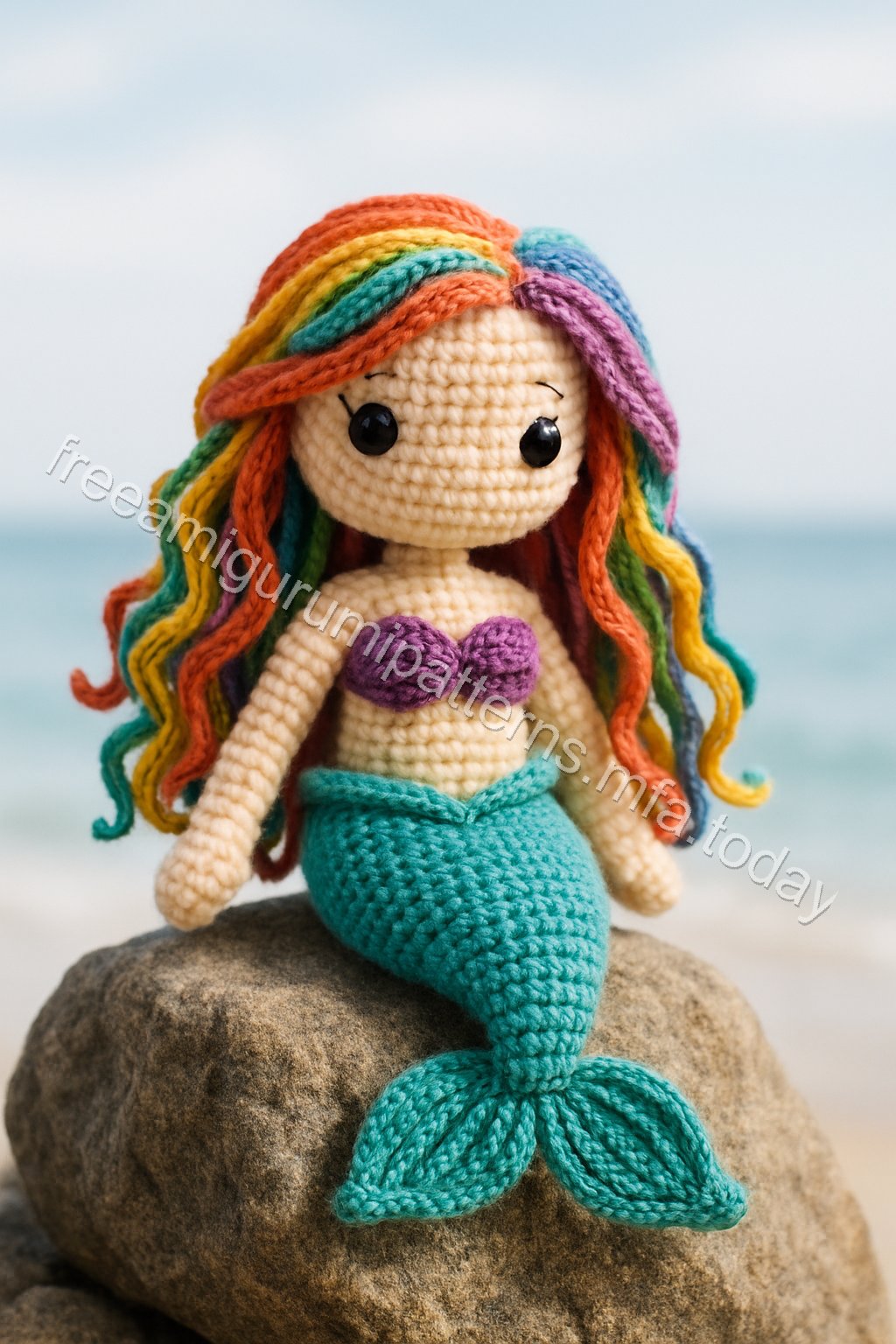 Free Crochet Pattern: Amigurumi Mermaid Doll
