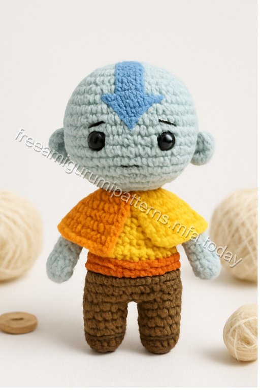 Amigurumi Aang Free Pattern