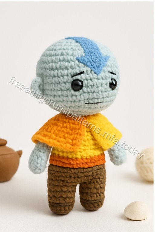 Amigurumi Aang Free Pattern