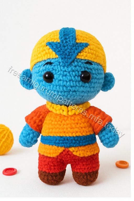 Amigurumi Aang Free Pattern