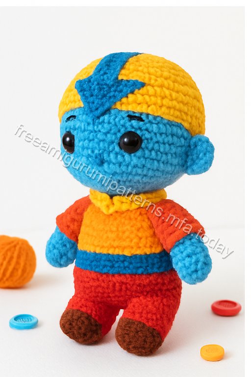 Amigurumi Aang Free Pattern