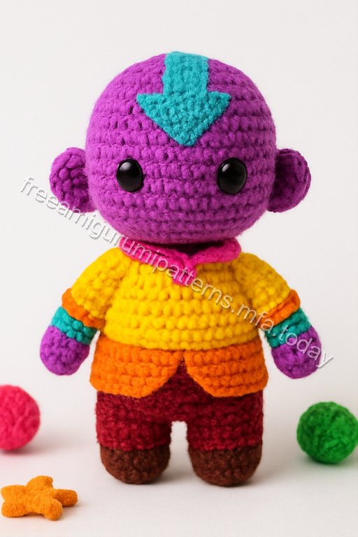 Amigurumi Aang Free Pattern