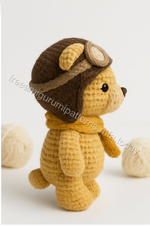 Amigurumi Aviator Bear Free Pattern
