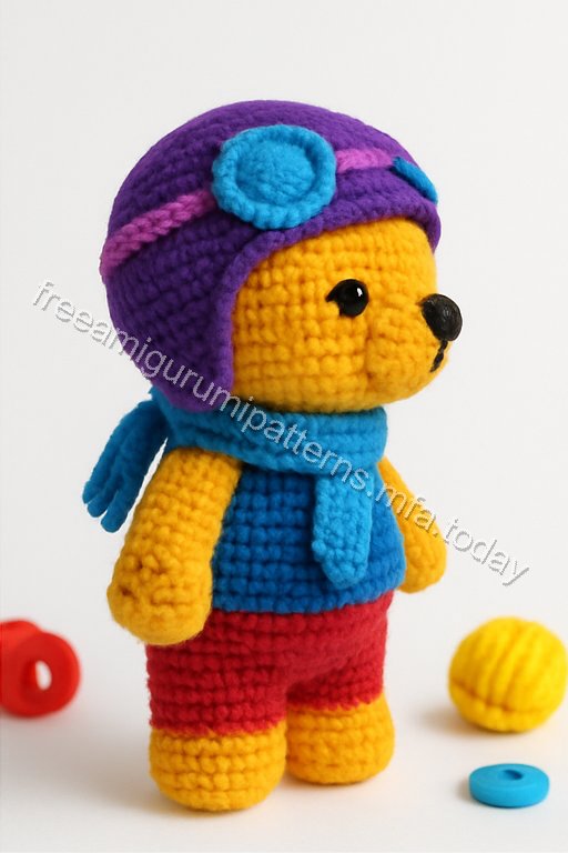 Amigurumi Aviator Bear Free Pattern