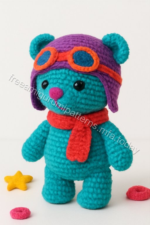 Amigurumi Aviator Bear Free Pattern