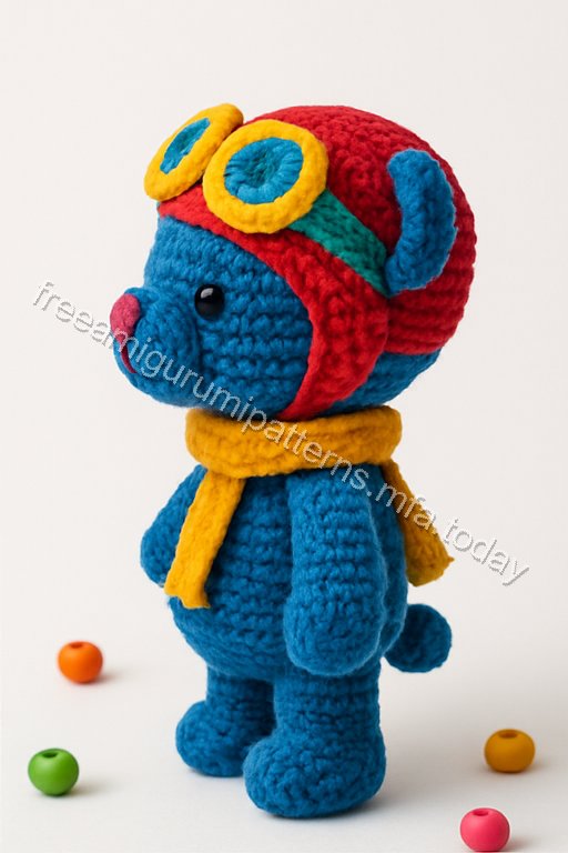 Amigurumi Aviator Bear Free Pattern