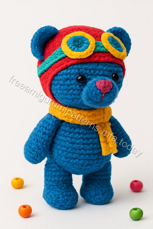 Amigurumi Aviator Bear Free Pattern