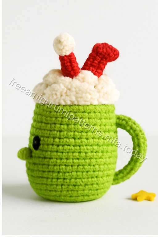 Amigurumi Grinch Mug Free Pattern