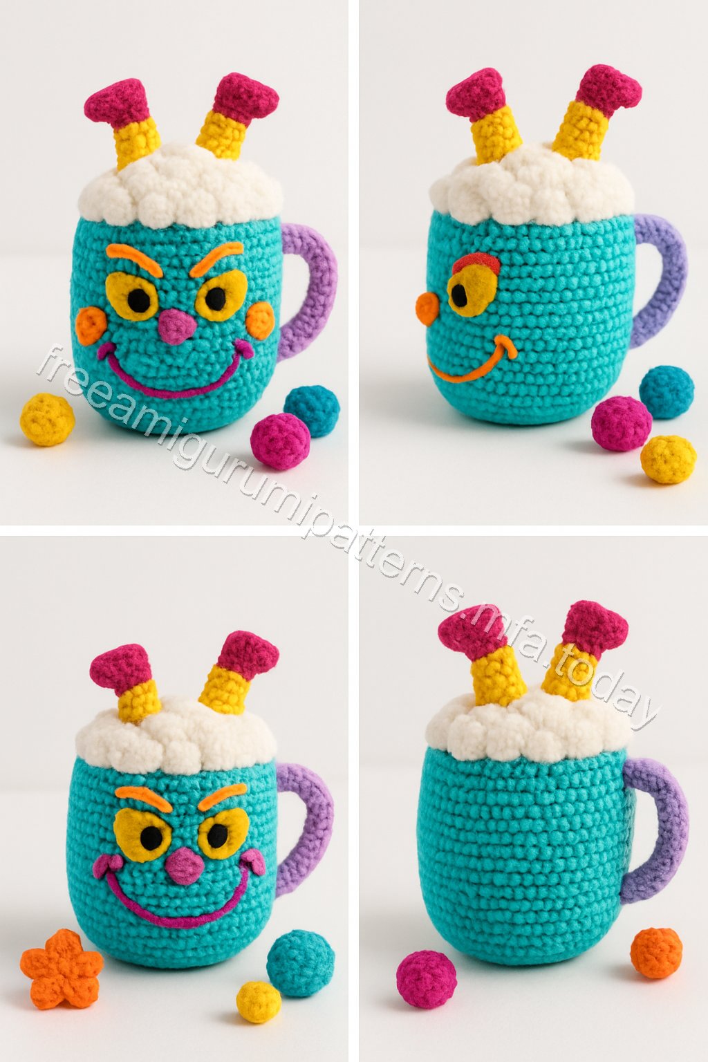 Amigurumi Grinch Mug Free Pattern