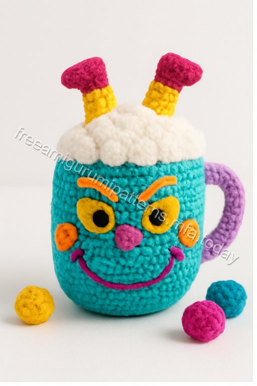 Amigurumi Grinch Mug Free Pattern