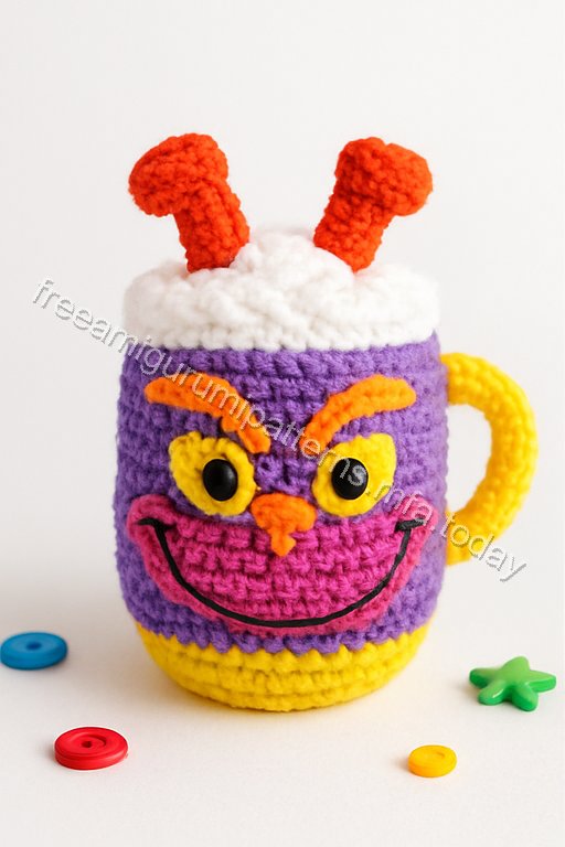 Amigurumi Grinch Mug Free Pattern