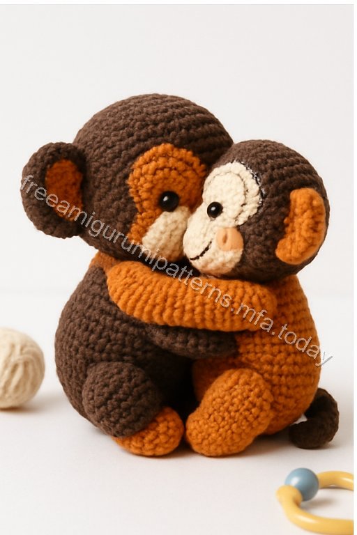 Amigurumi Embracing Monkeys Free Pattern