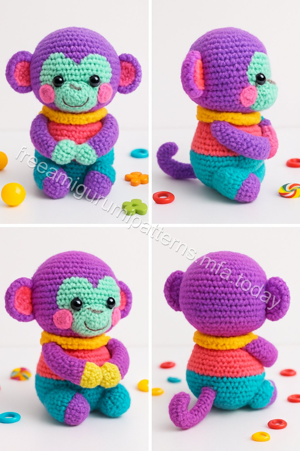 Amigurumi Embracing Monkeys Free Pattern