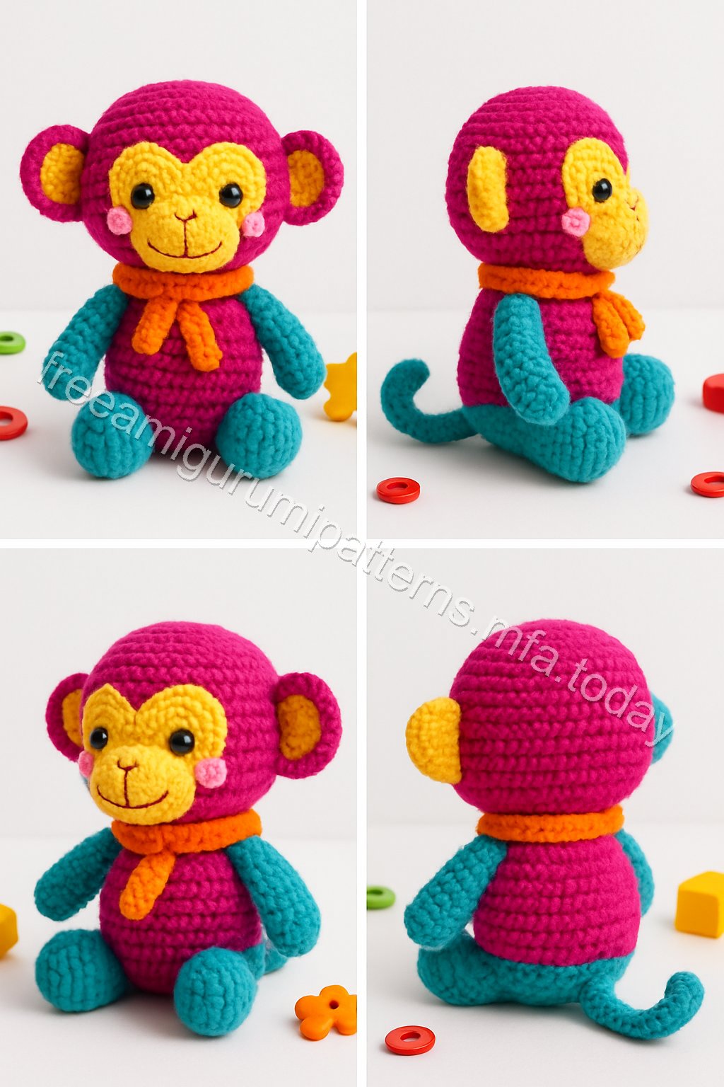 Amigurumi Embracing Monkeys Free Pattern