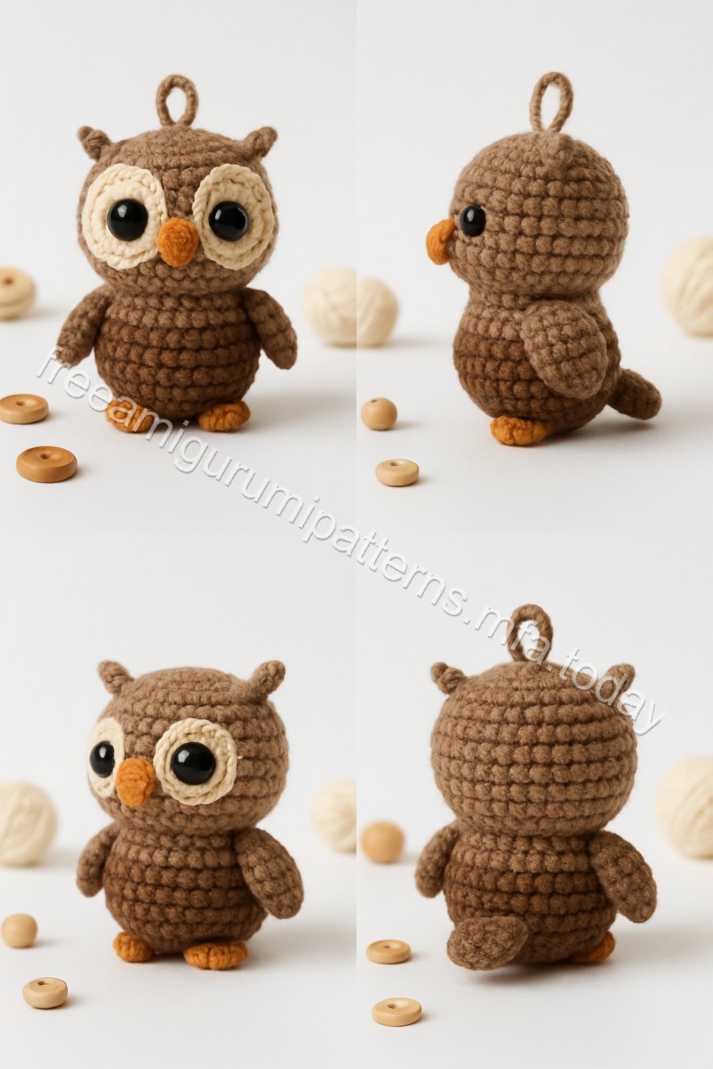 Amigurumi Owl Keychain Free Pattern
