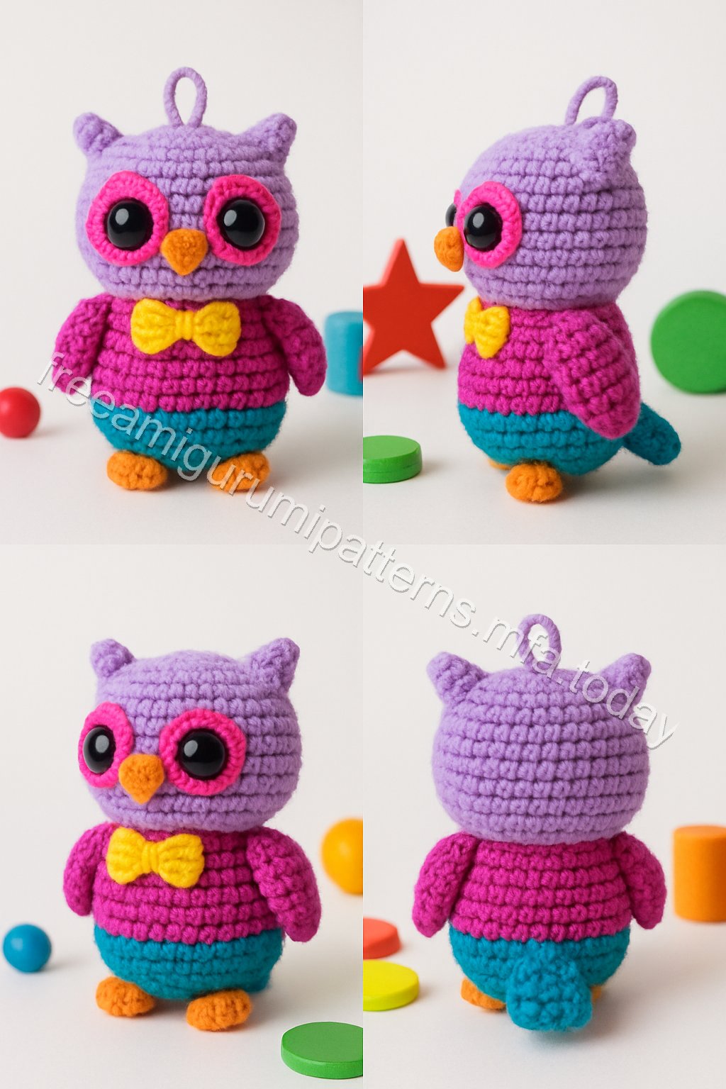 Amigurumi Owl Keychain Free Pattern