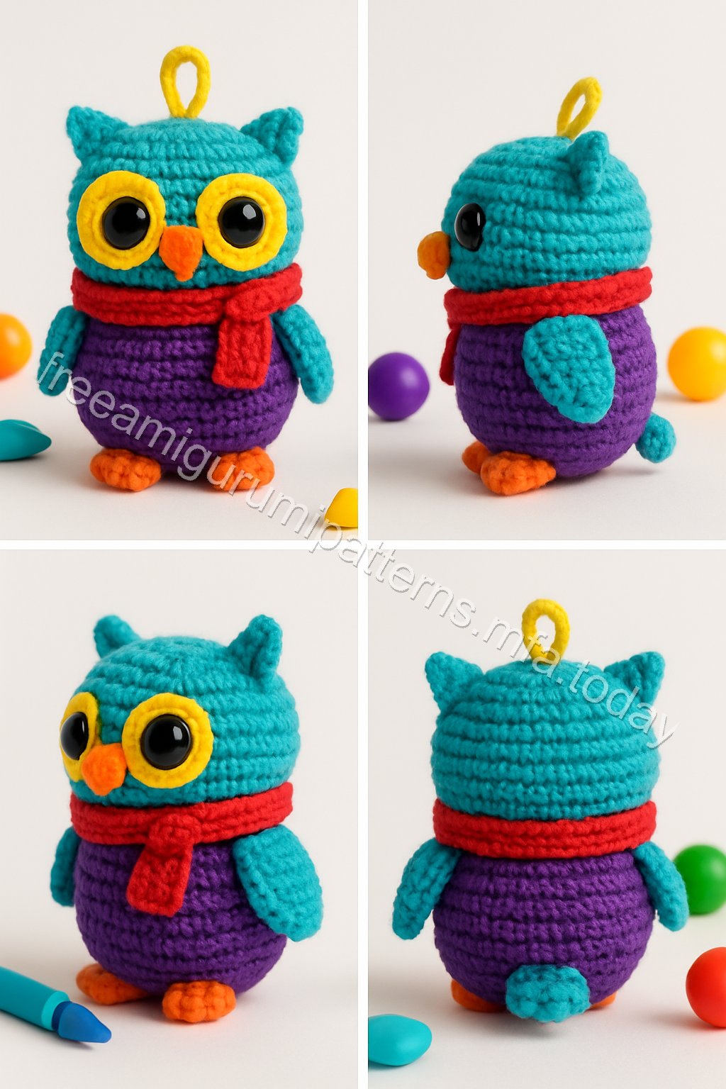 Amigurumi Owl Keychain Free Pattern