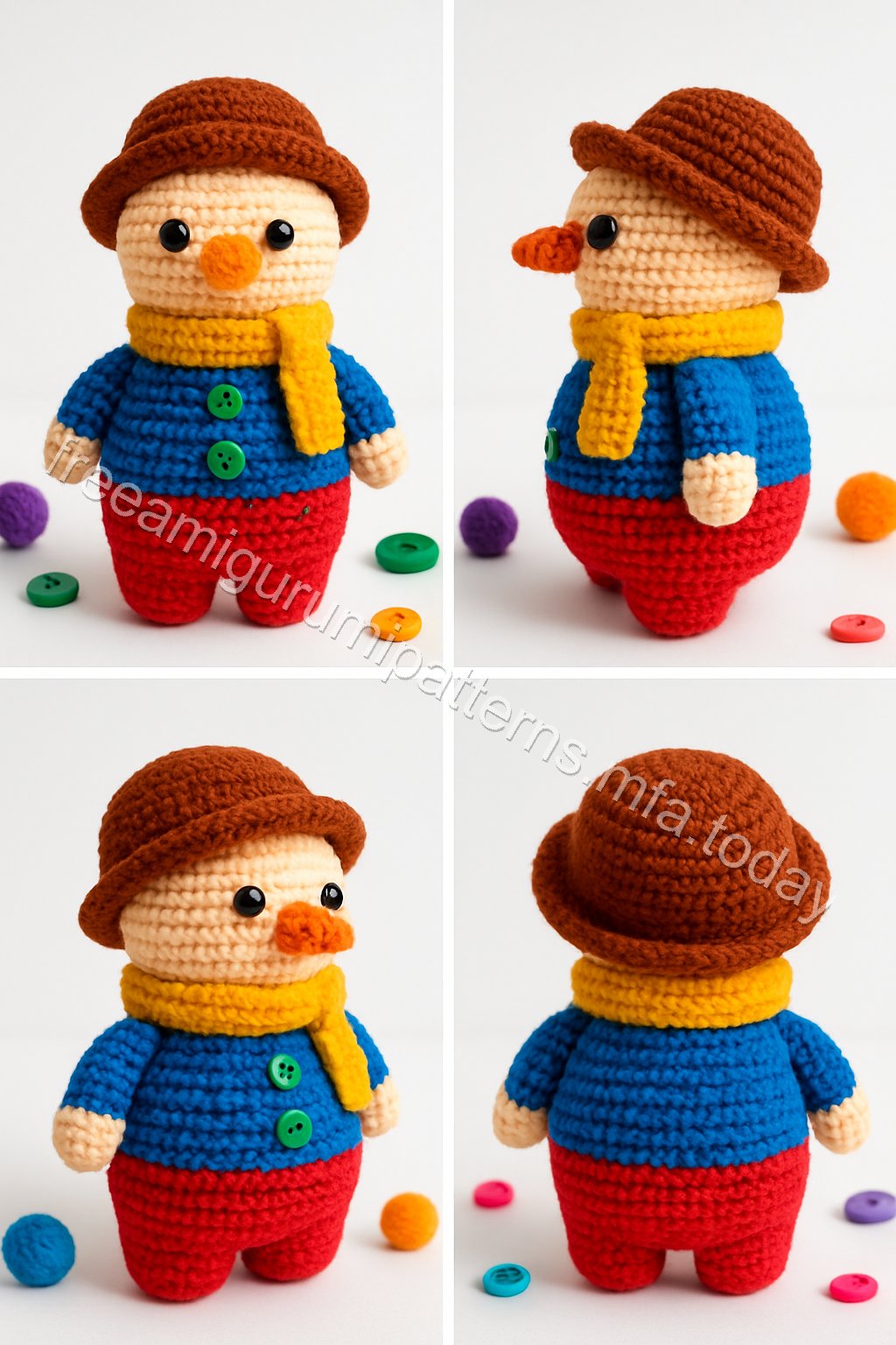 Amigurumi Snowman Free Pattern