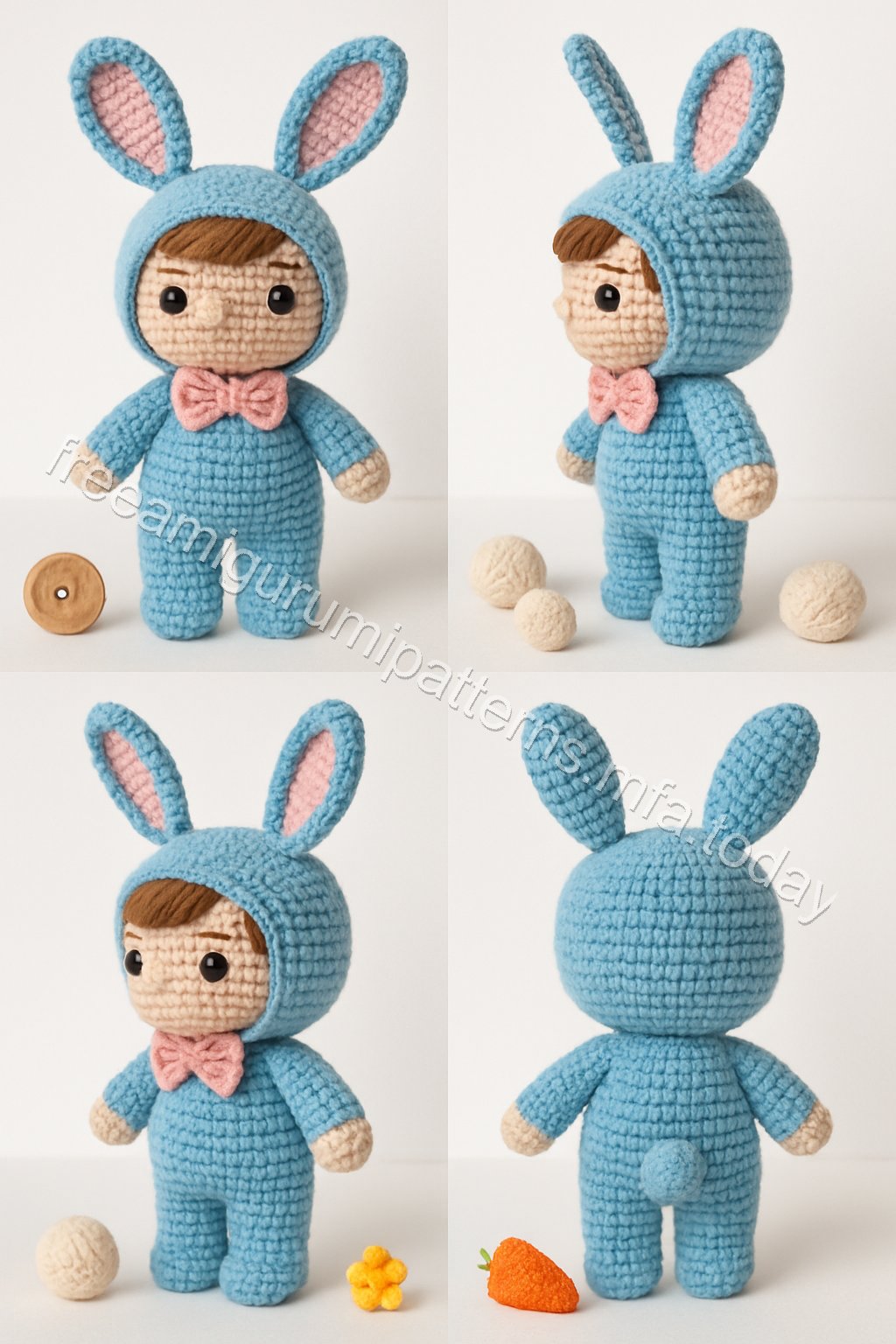 Amigurumi Springtime Bunny Boy Free Pattern