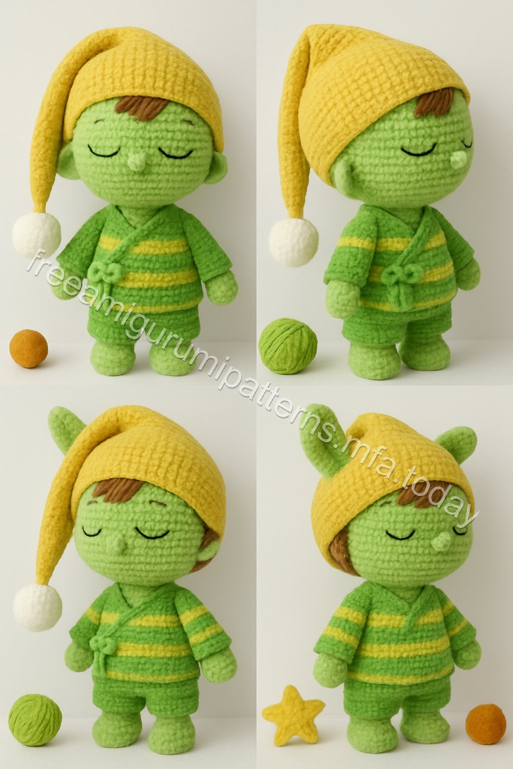 Amigurumi Sleeping Baby Boy Bunny Free Pattern