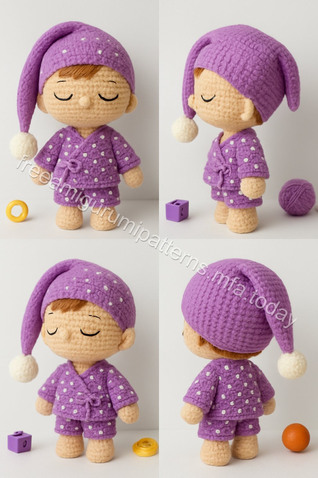 Amigurumi Sleeping Baby Boy Bunny Free Pattern