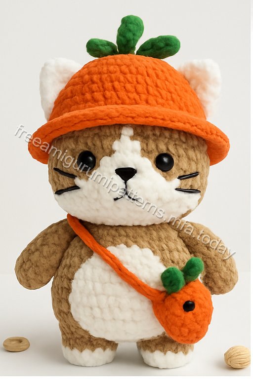 Amigurumi Harvest Carrot Cat Free Pattern