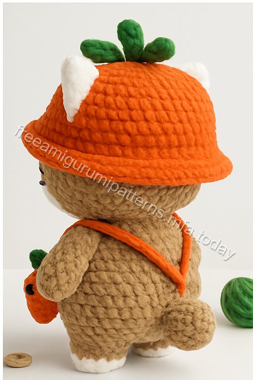 Amigurumi Harvest Carrot Cat Free Pattern
