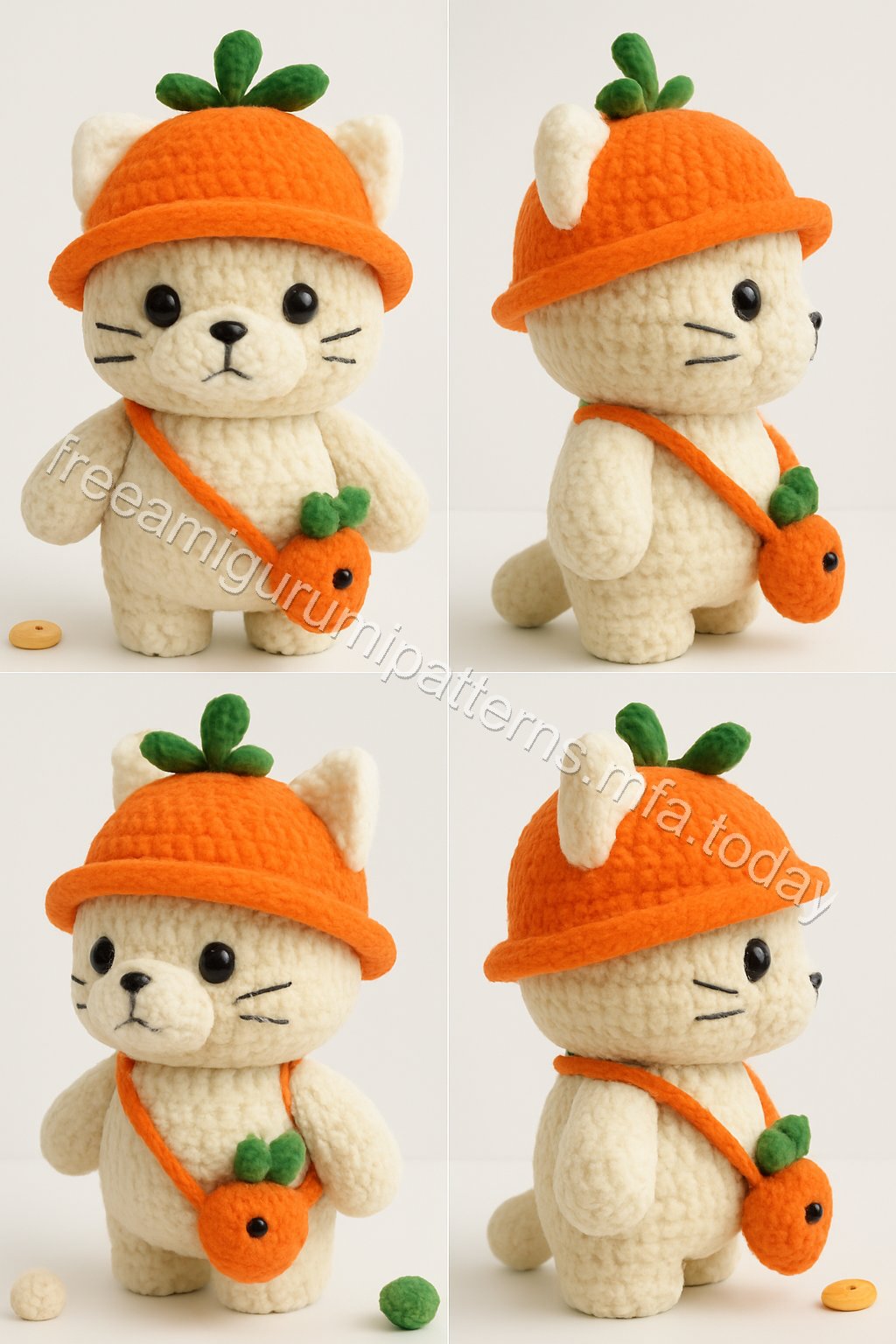 Amigurumi Harvest Carrot Cat Free Pattern