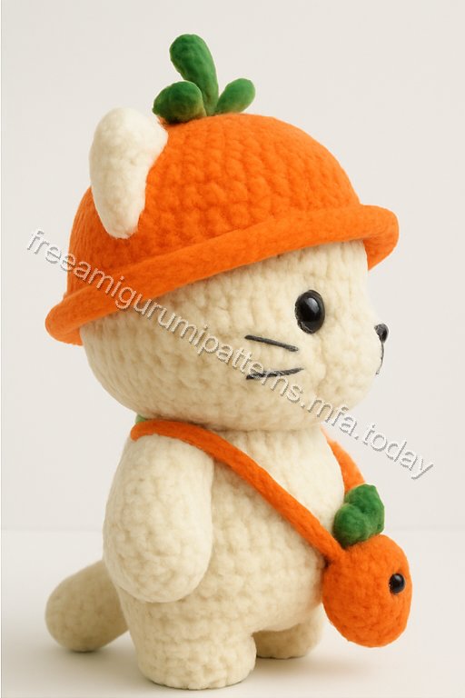 Amigurumi Harvest Carrot Cat Free Pattern