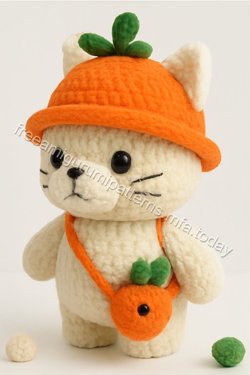 Amigurumi Harvest Carrot Cat Free Pattern