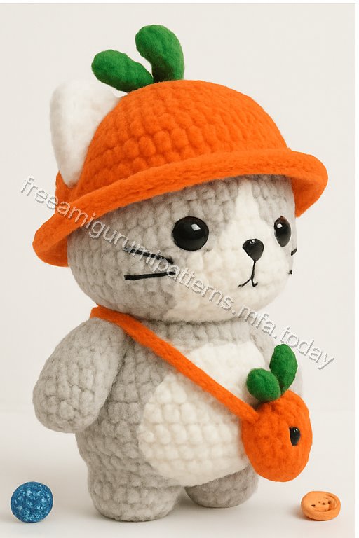 Amigurumi Harvest Carrot Cat Free Pattern