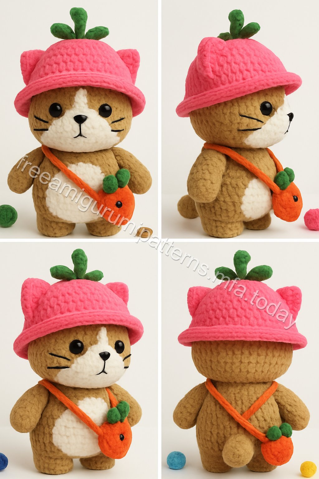 Amigurumi Harvest Carrot Cat Free Pattern