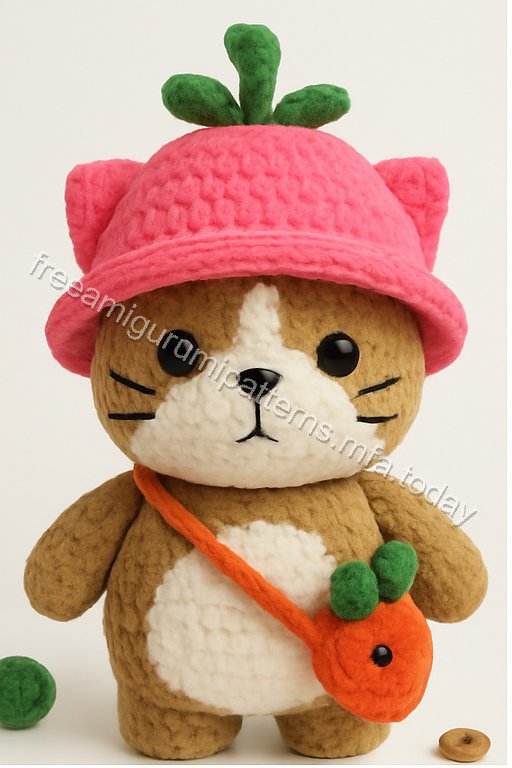 Amigurumi Harvest Carrot Cat Free Pattern