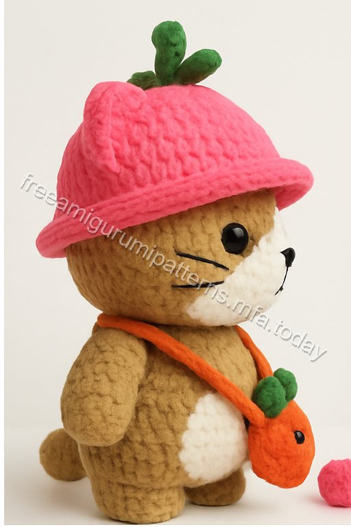 Amigurumi Harvest Carrot Cat Free Pattern