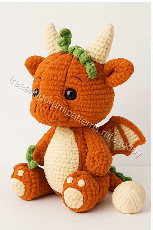 Amigurumi Autumn Dragon Free Pattern