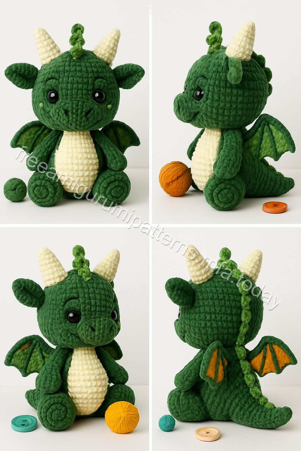 Amigurumi Autumn Dragon Free Pattern