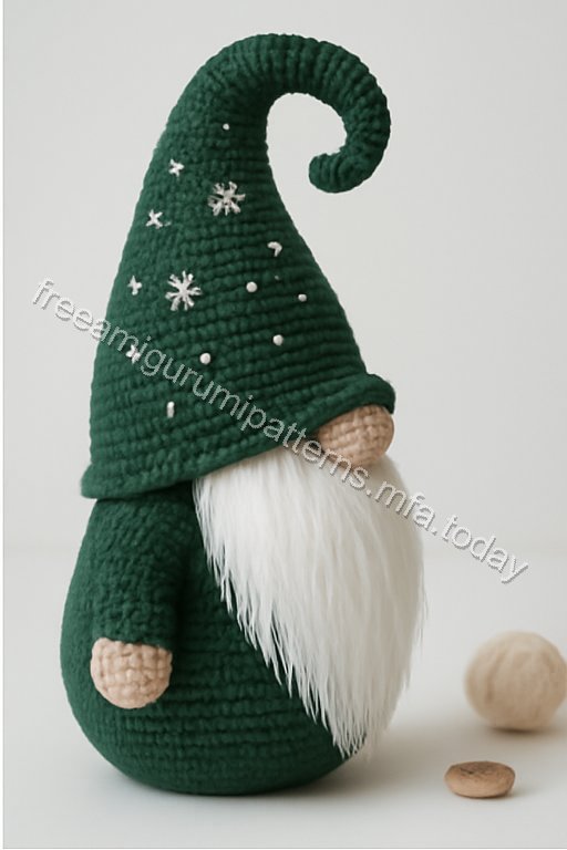 Amigurumi Nordic Green Gnome Free Pattern