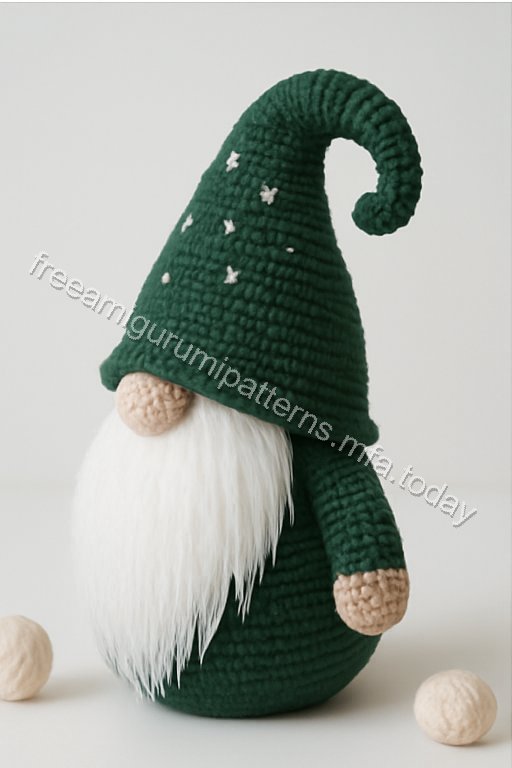 Amigurumi Nordic Green Gnome Free Pattern