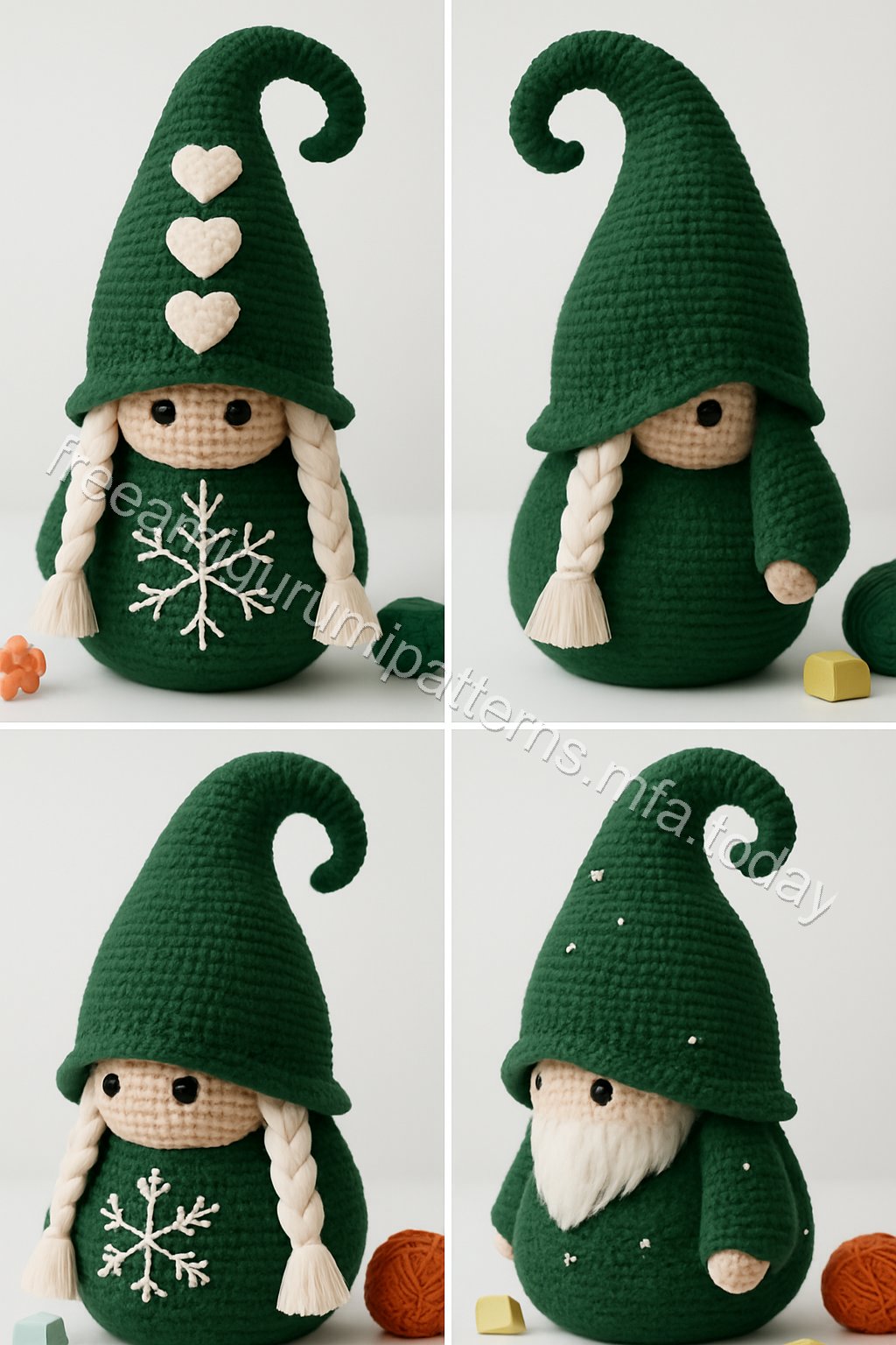 Amigurumi Nordic Green Gnome Free Pattern