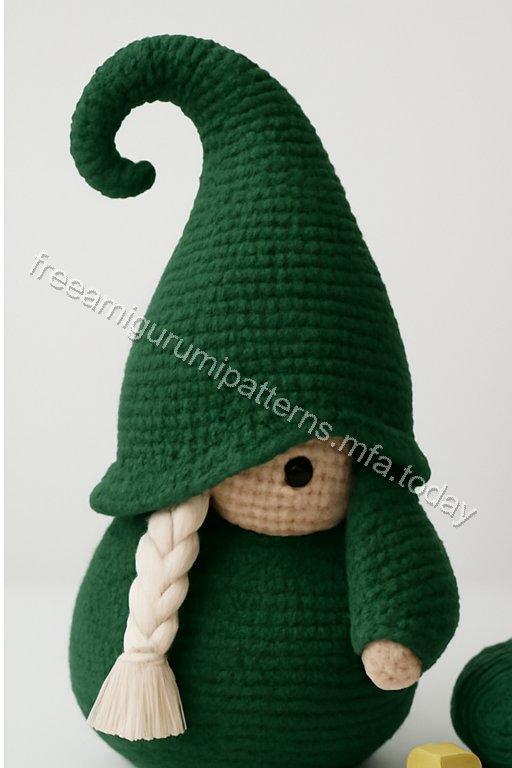 Amigurumi Nordic Green Gnome Free Pattern