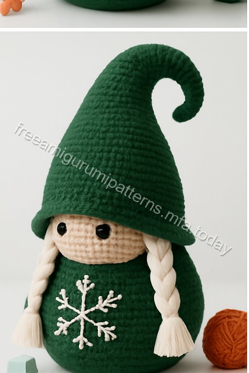 Amigurumi Nordic Green Gnome Free Pattern