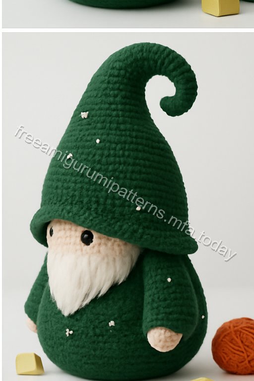 Amigurumi Nordic Green Gnome Free Pattern