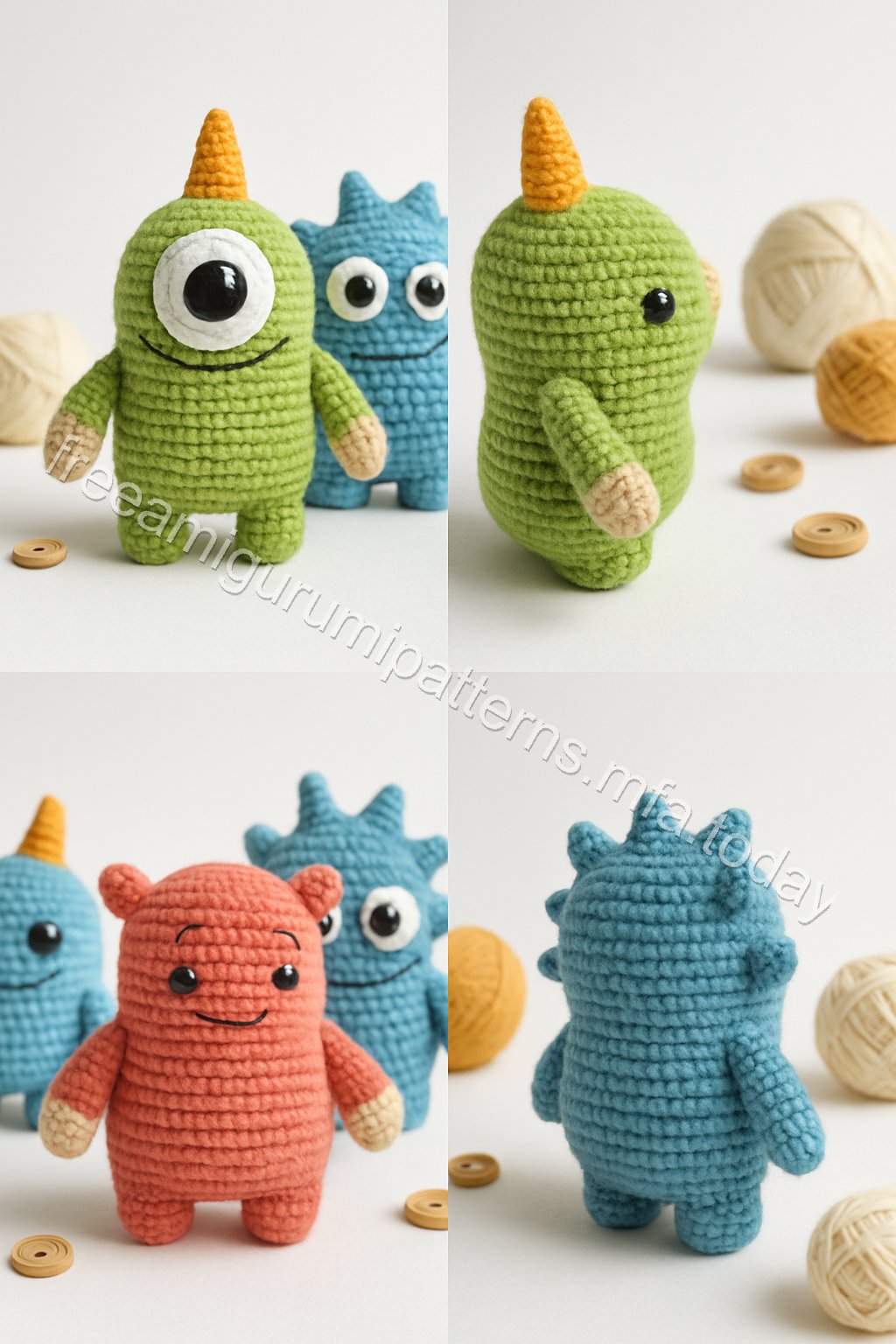 Amigurumi Little Monsters Free Pattern