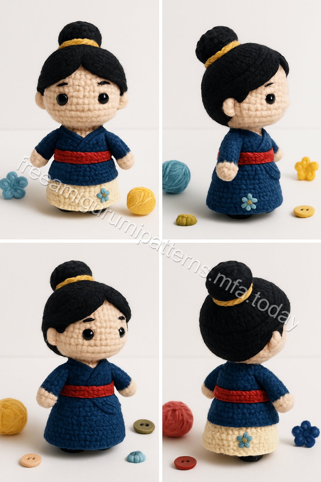 Amigurumi Mulan Free Pattern