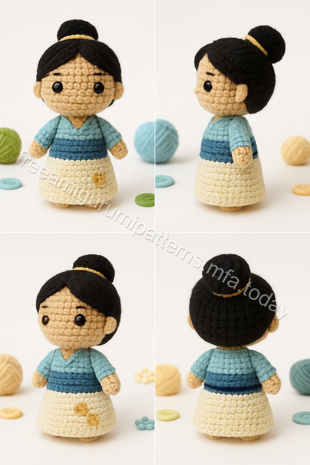Amigurumi Mulan Free Pattern