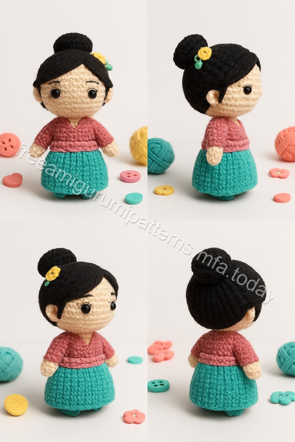 Amigurumi Mulan Free Pattern