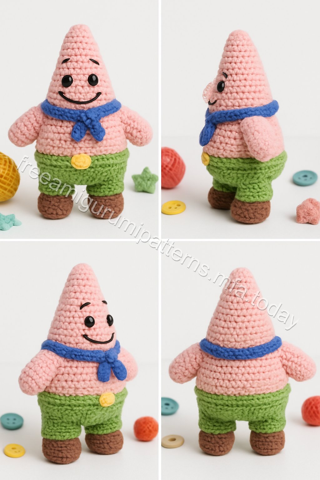 Amigurumi Patrick Star Free Pattern