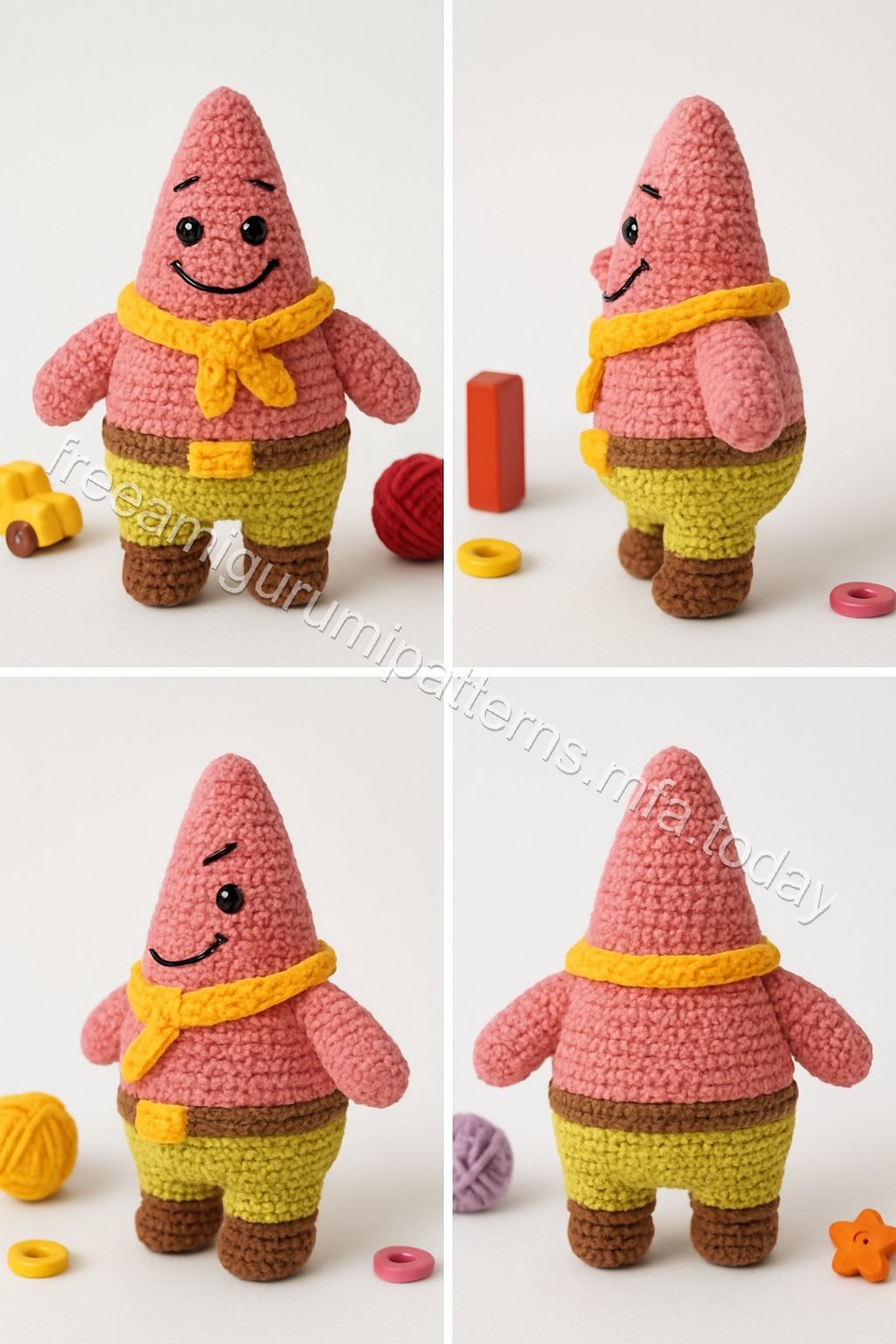 Amigurumi Patrick Star Free Pattern